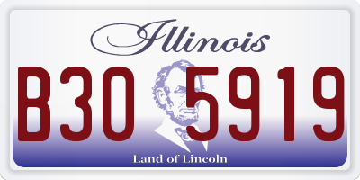 IL license plate B305919