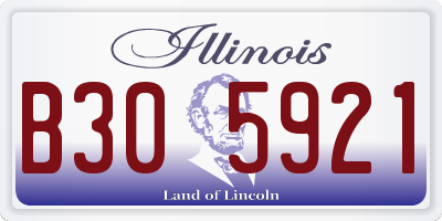 IL license plate B305921