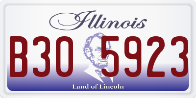 IL license plate B305923