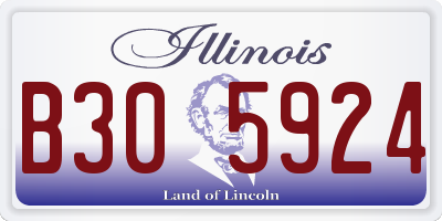 IL license plate B305924