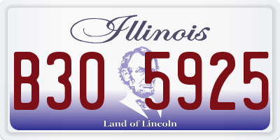 IL license plate B305925