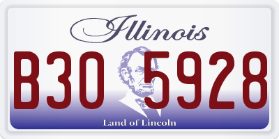 IL license plate B305928