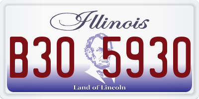 IL license plate B305930