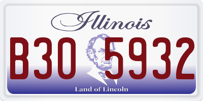 IL license plate B305932