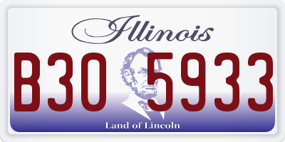 IL license plate B305933
