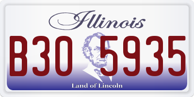 IL license plate B305935