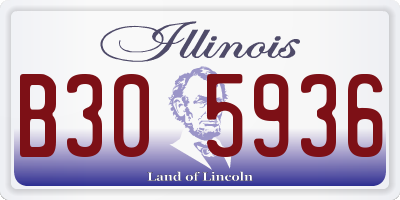 IL license plate B305936