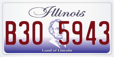 IL license plate B305943