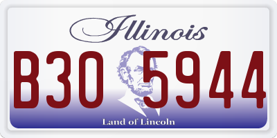 IL license plate B305944