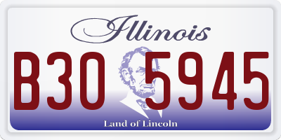 IL license plate B305945