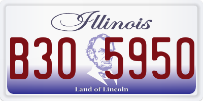 IL license plate B305950
