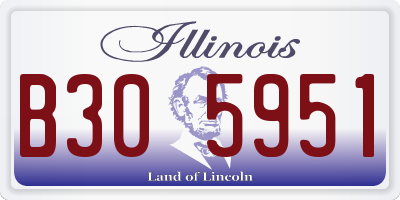 IL license plate B305951