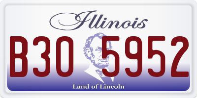 IL license plate B305952
