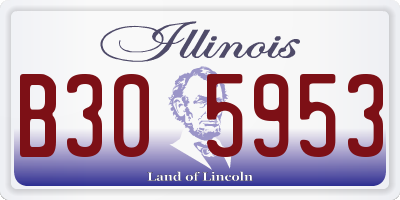 IL license plate B305953