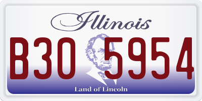 IL license plate B305954