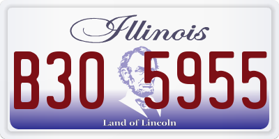 IL license plate B305955
