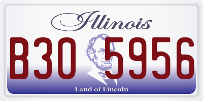 IL license plate B305956