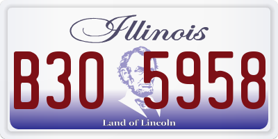 IL license plate B305958