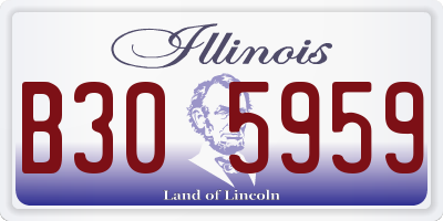 IL license plate B305959