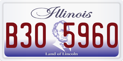 IL license plate B305960