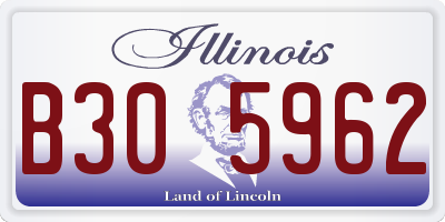 IL license plate B305962