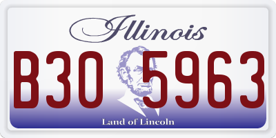 IL license plate B305963