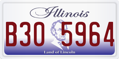 IL license plate B305964