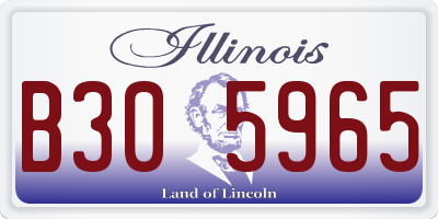 IL license plate B305965