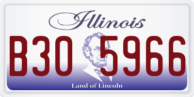 IL license plate B305966