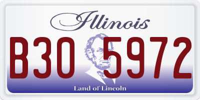 IL license plate B305972