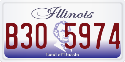 IL license plate B305974