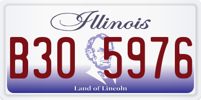 IL license plate B305976