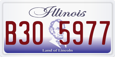 IL license plate B305977