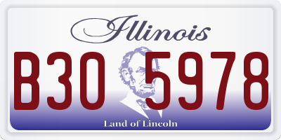 IL license plate B305978