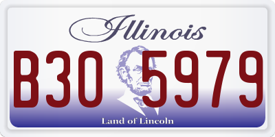 IL license plate B305979