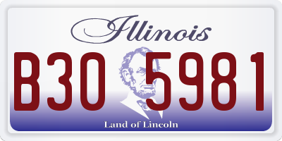 IL license plate B305981