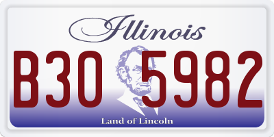 IL license plate B305982