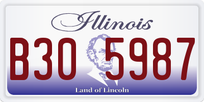 IL license plate B305987
