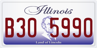 IL license plate B305990