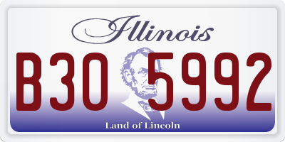 IL license plate B305992