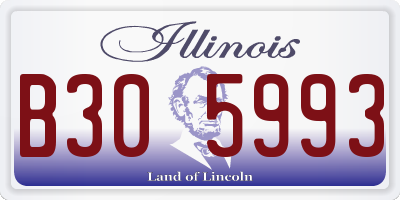 IL license plate B305993