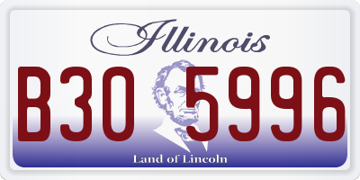 IL license plate B305996
