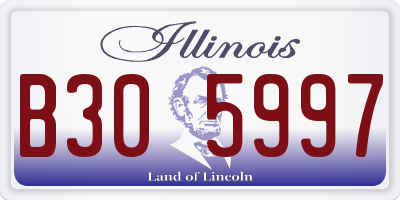 IL license plate B305997