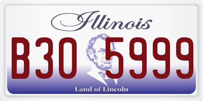 IL license plate B305999