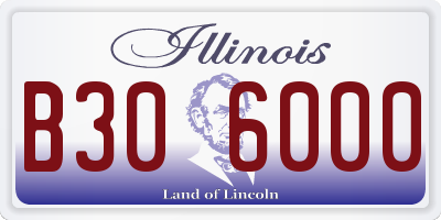 IL license plate B306000