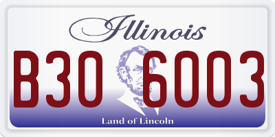 IL license plate B306003