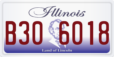 IL license plate B306018