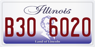 IL license plate B306020