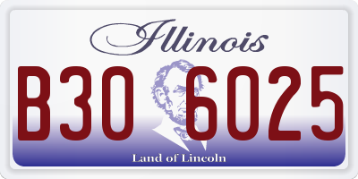 IL license plate B306025