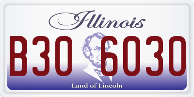 IL license plate B306030